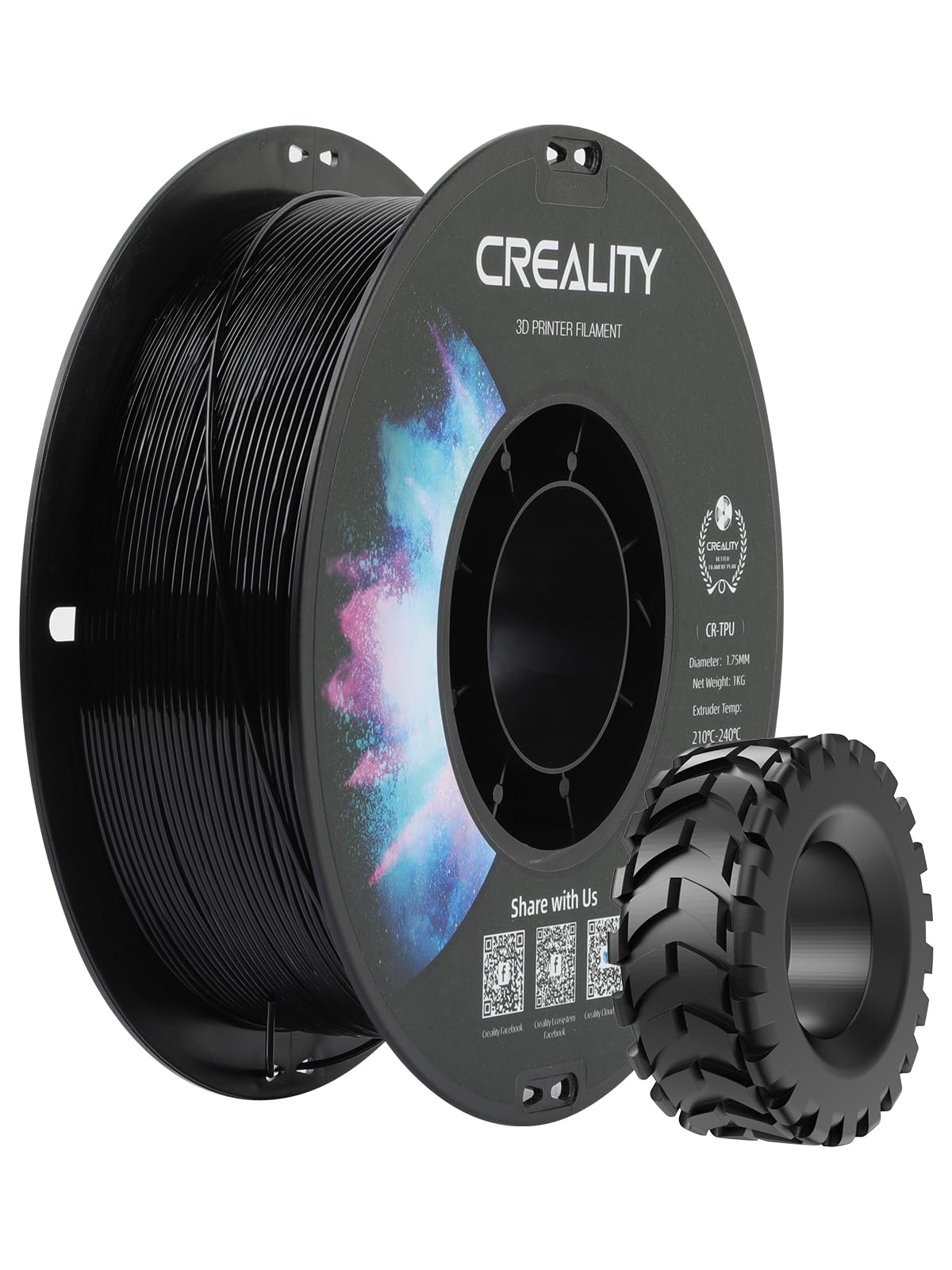Creality CR-TPU Filament 1.0Kg 1.75mm - Black
