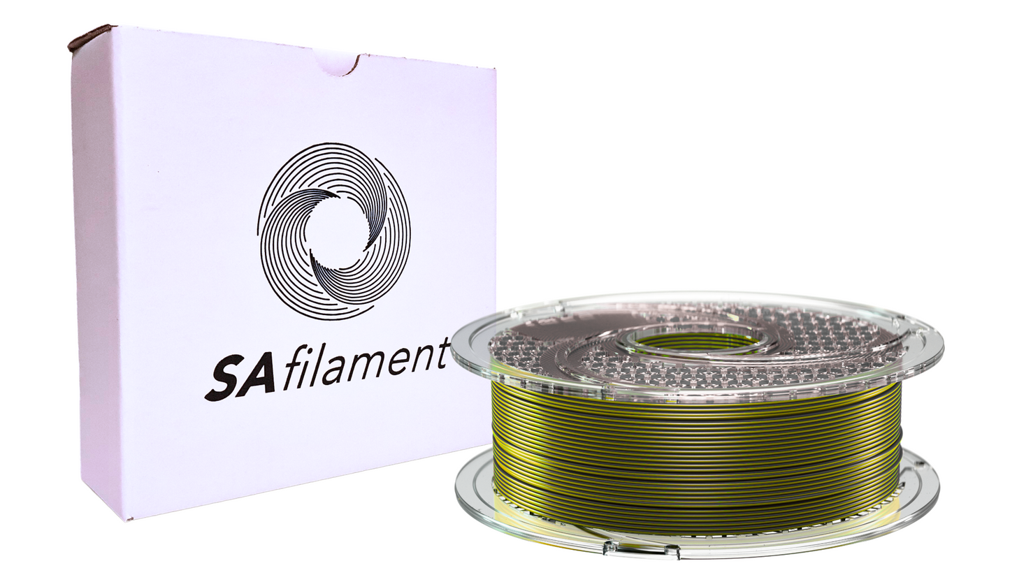 SA Filament SILK PLA+ Dual Color Filament Charred Gold (Gold & Gun Metal) 750g
