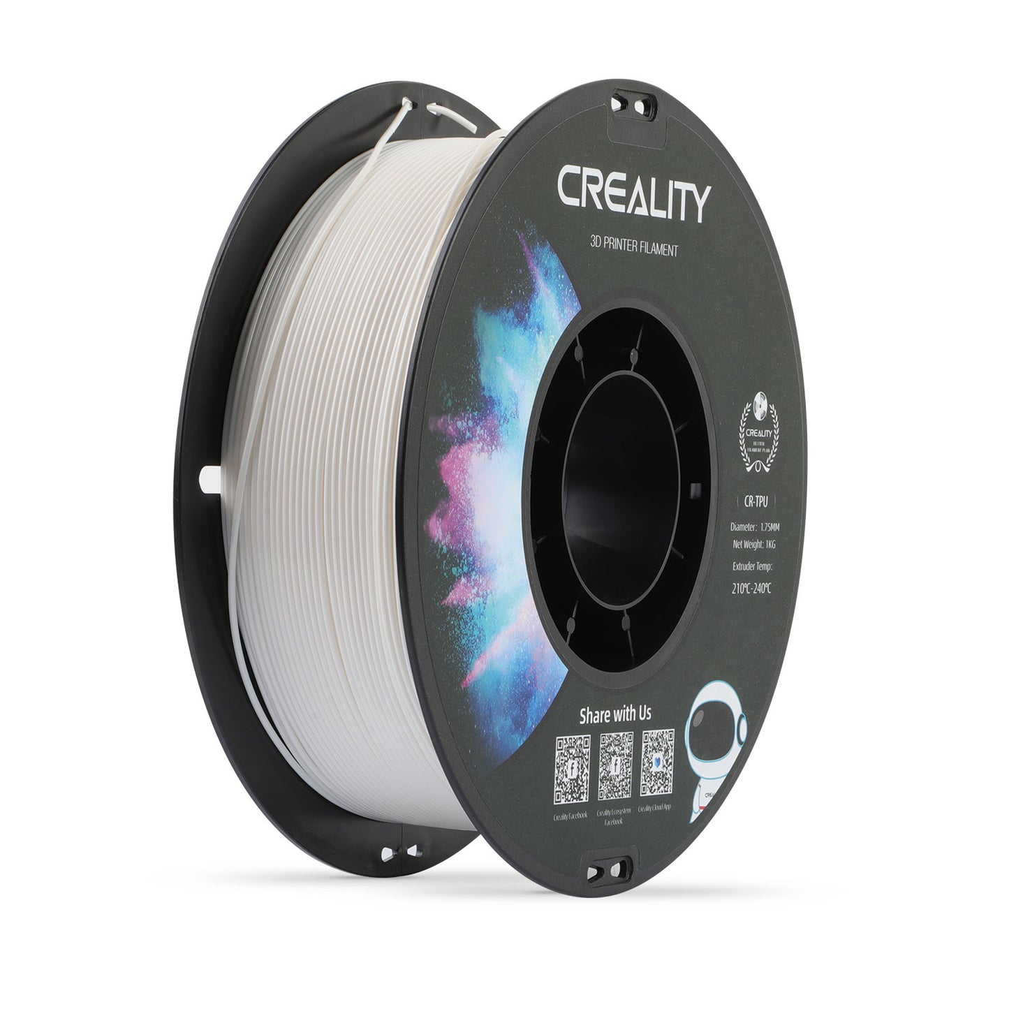CR-TPU Filament 1.0Kg 1.75mm - White