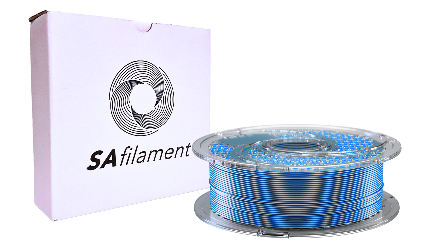 SA Filament SILK PLA+ Dual Color Filament Arctic Frost (Sky Blue & Gloss White) 750g