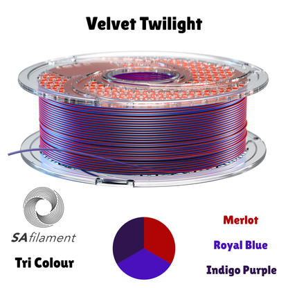 SA Filament SILK PLA+ Tri Color Filament Velvet Twilight Filament 750g